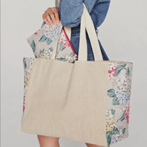 Floral tote & pouch